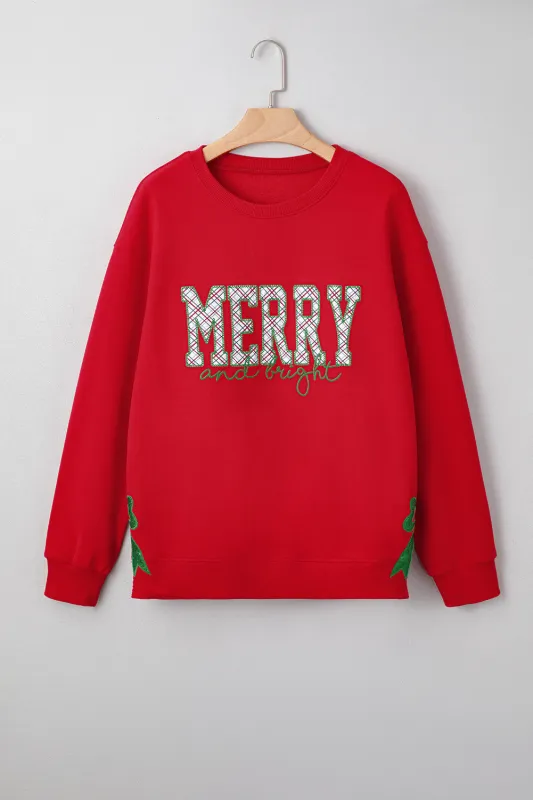 Threaded Pear Paulina Bow Decor Christmas Sweatshirt made by Threaded Pear