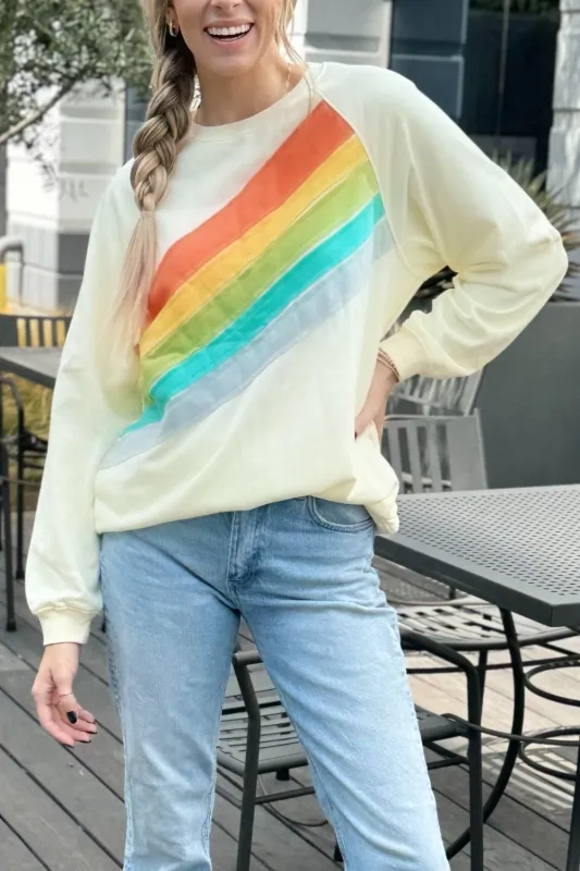 Threaded Pear Penelope Striped Pullover Sweatshirt made by Threaded Pear