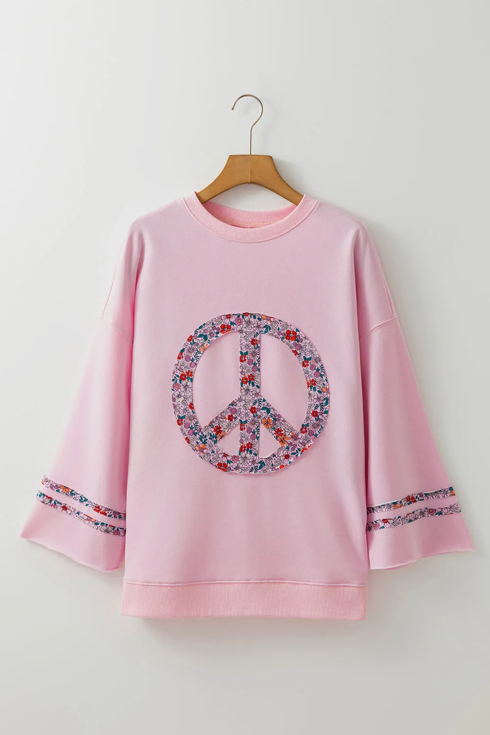 Threaded Pear Peace Drop Shoulder Wide Sleeve Casual Top sold by Zulily product image thumbnail 5