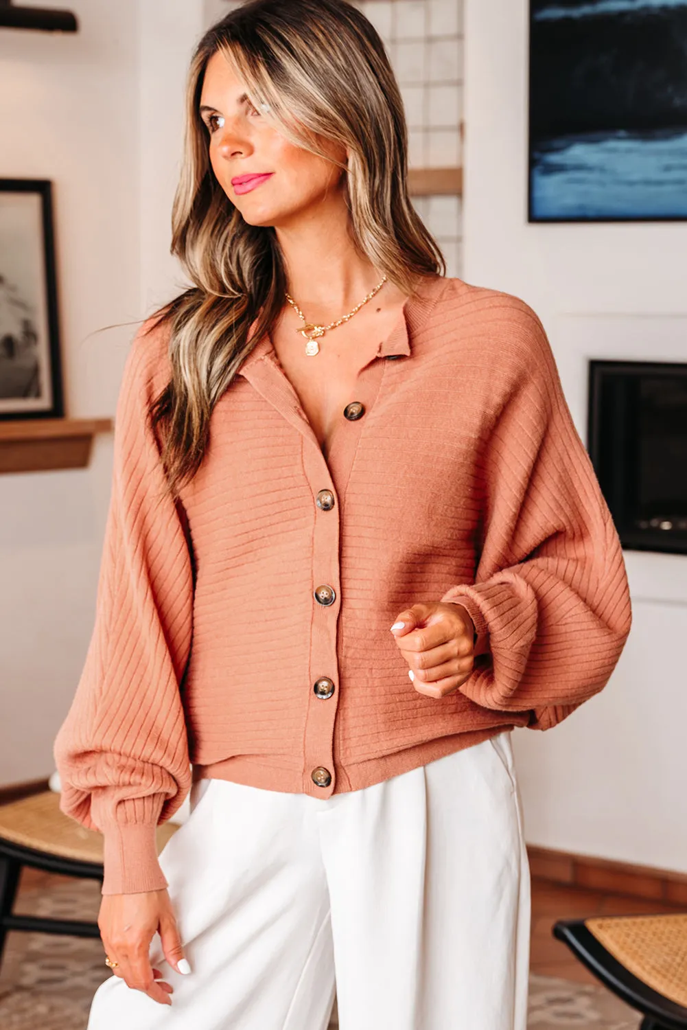 Threaded Pear Parker Button Front Dolman Sleeve Sweater Cardigan sold by Zulily product image thumbnail 3