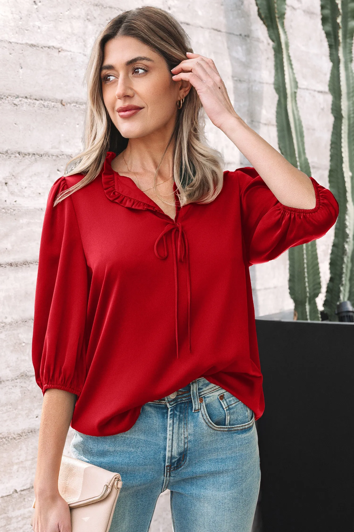Threaded Pear Paislee 3 4 Sleeve Blouse sold by Zulily product image thumbnail 5