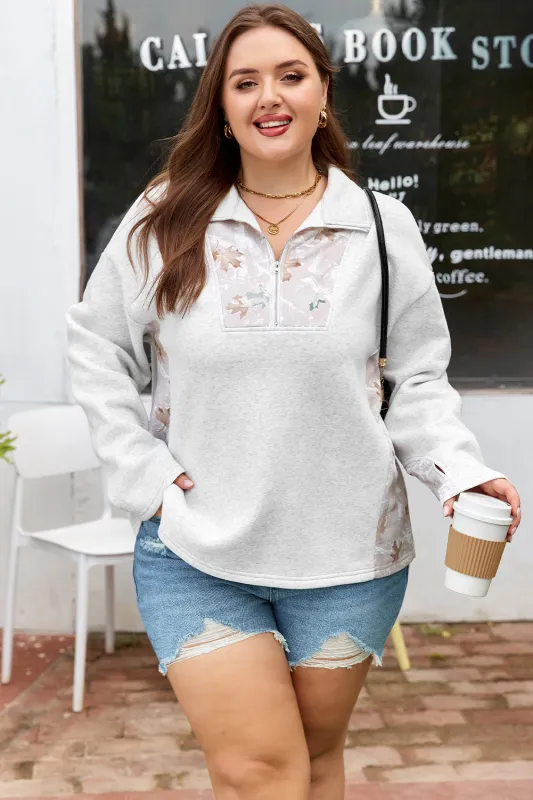 Threaded Pear Olivia Patchwork Zipped Collar Pullover made by Threaded Pear