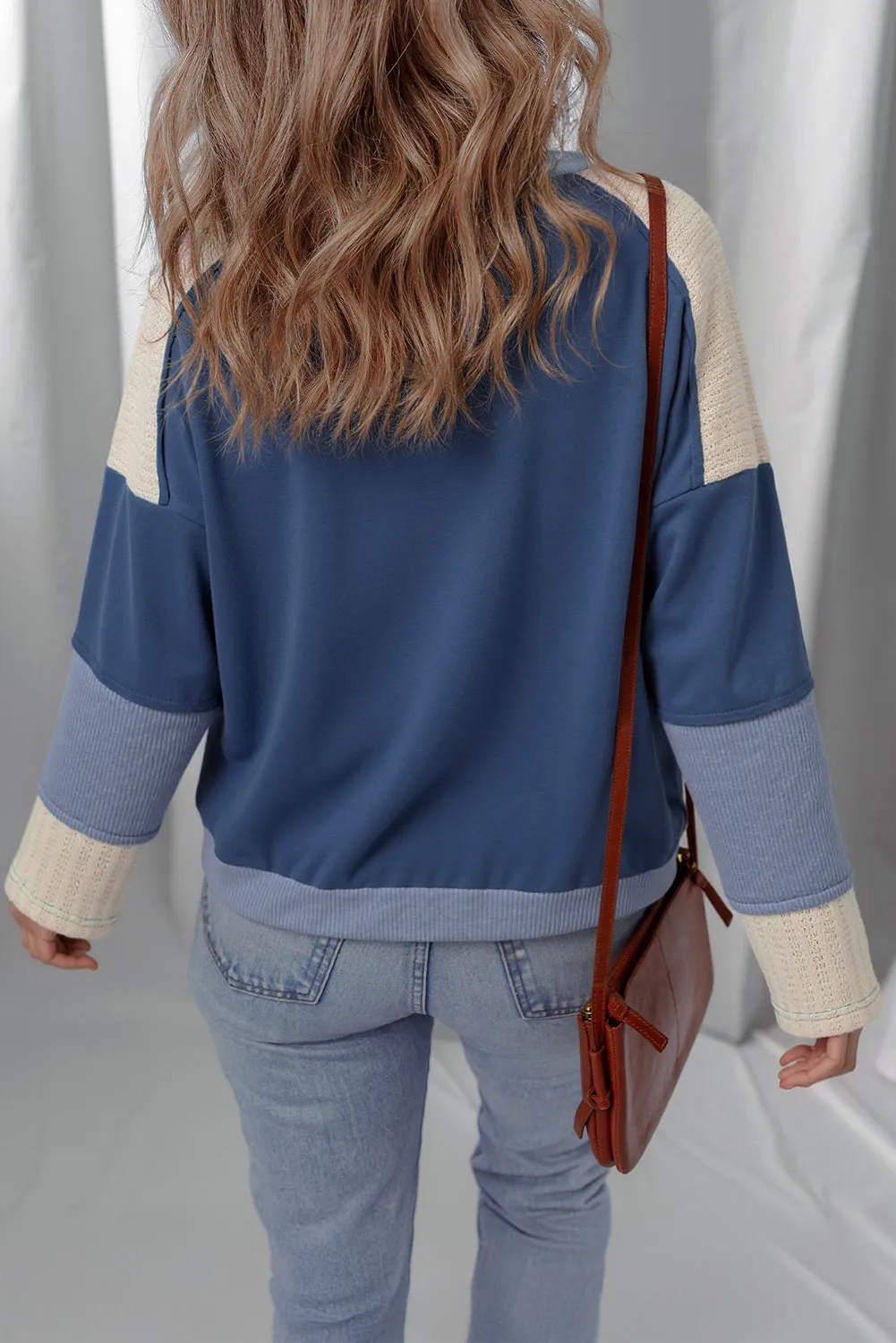 Threaded Pear Natalie Knitted Star Patchwork Oversize Top sold by Zulily product image thumbnail 2