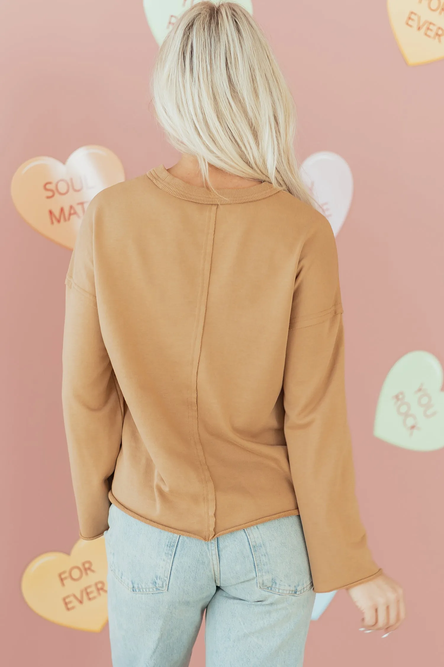 Threaded Pear Milana Seam Mineral Wash Sweatshirt sold by Zulily product image thumbnail 2