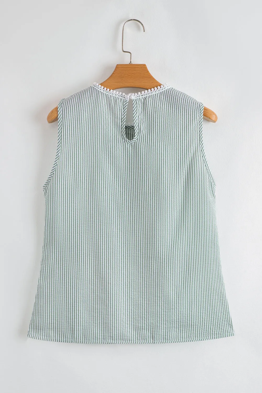 Threaded Pear Meredith Stripe Lace Patchwork Crew Neck Tank Top sold by Zulily product image thumbnail 2
