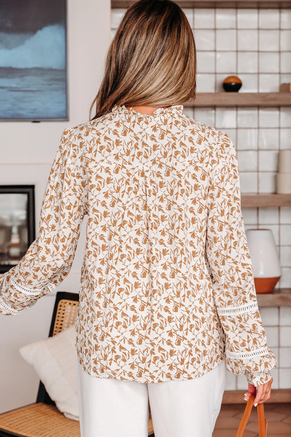 Threaded Pear Melanie Lace Floral Puff Sleeve Top sold by Zulily product image thumbnail 2