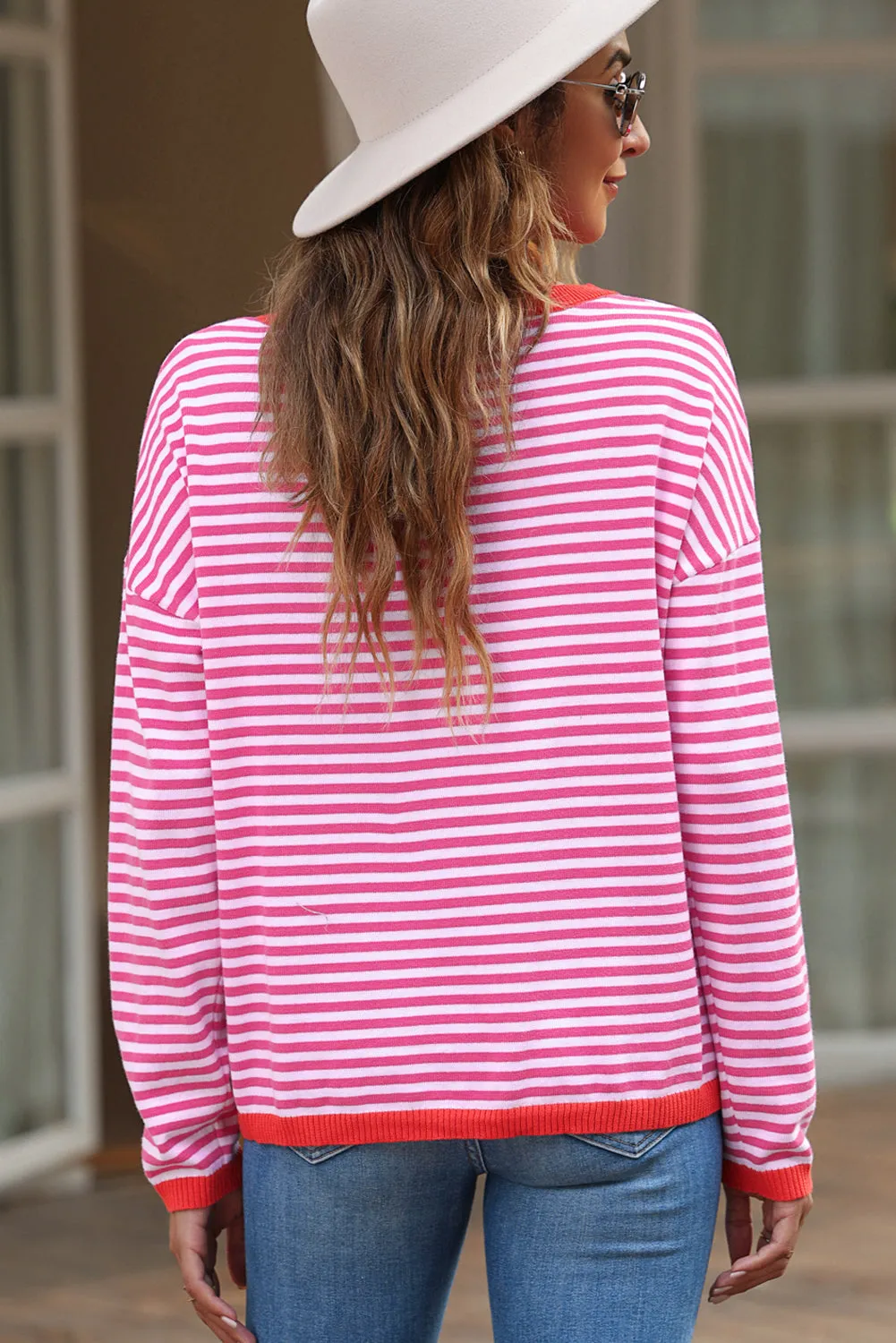 Threaded Pear Madelynn Striped Drop Shoulder Sweater sold by Zulily product image thumbnail 2