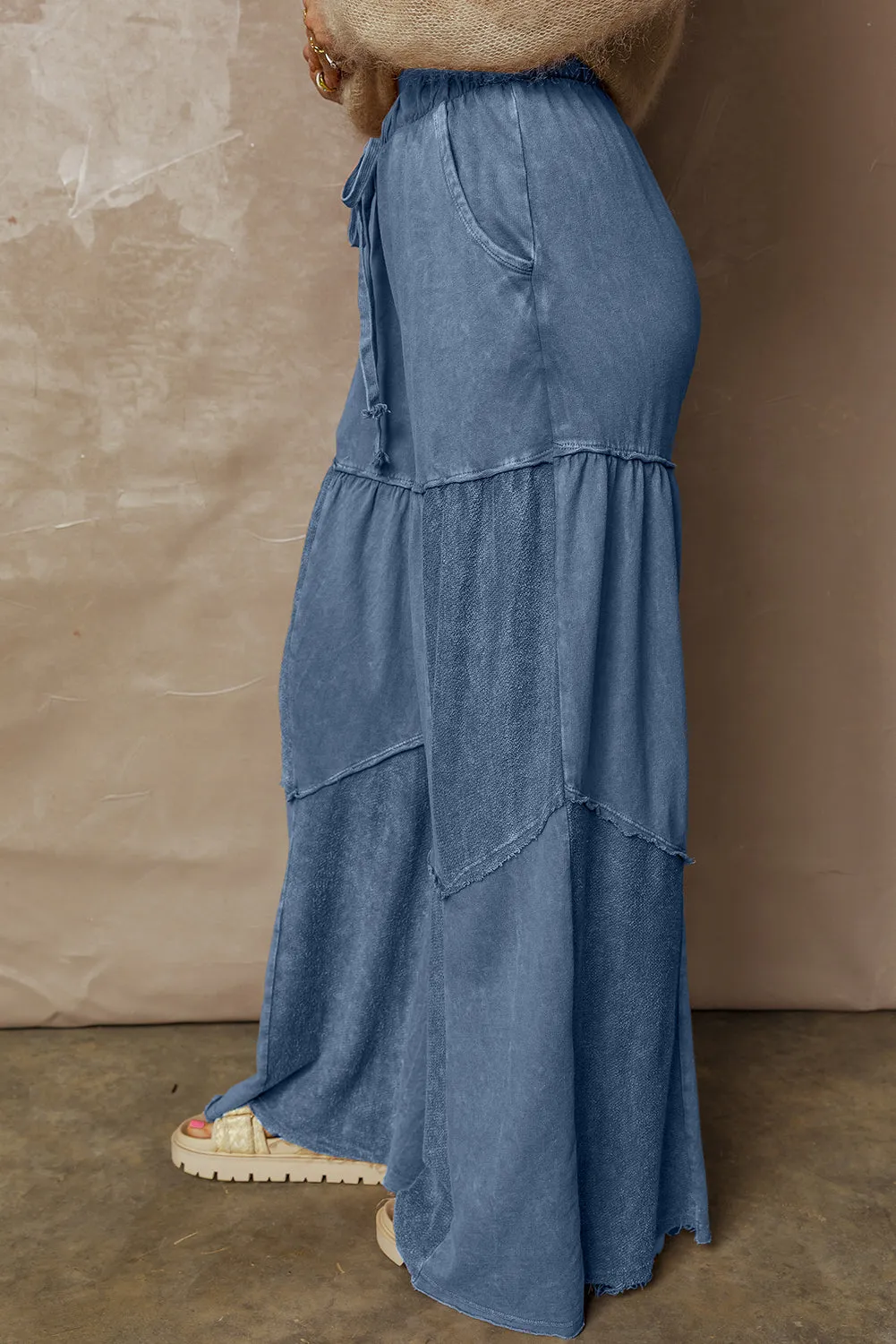 Threaded Pear Lucy Leg Patchwork Drawstring Pants sold by Zulily product image thumbnail 3