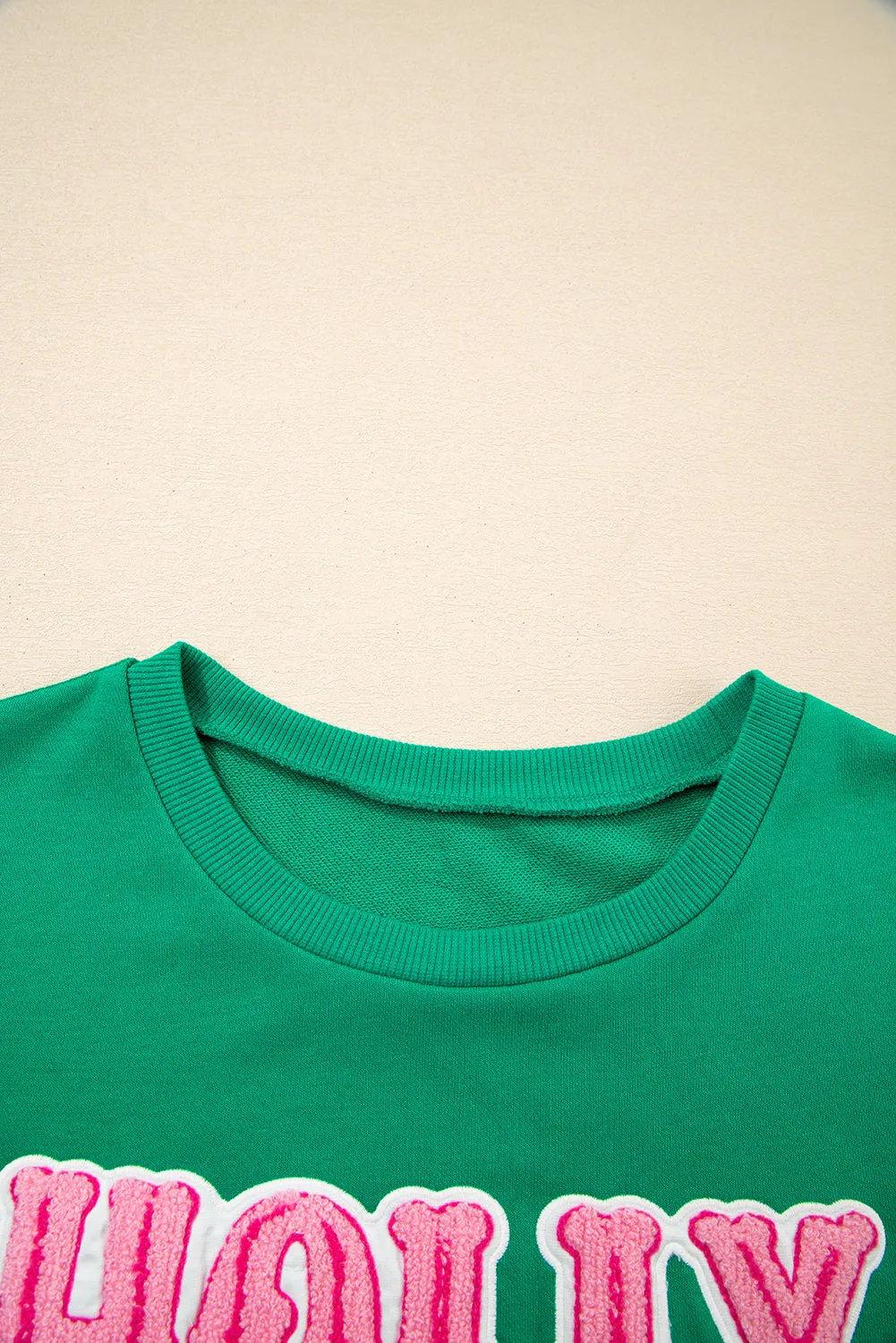Threaded Pear Luz Embroidered Christmas Holiday Sweatshirt sold by Zulily product image thumbnail 3
