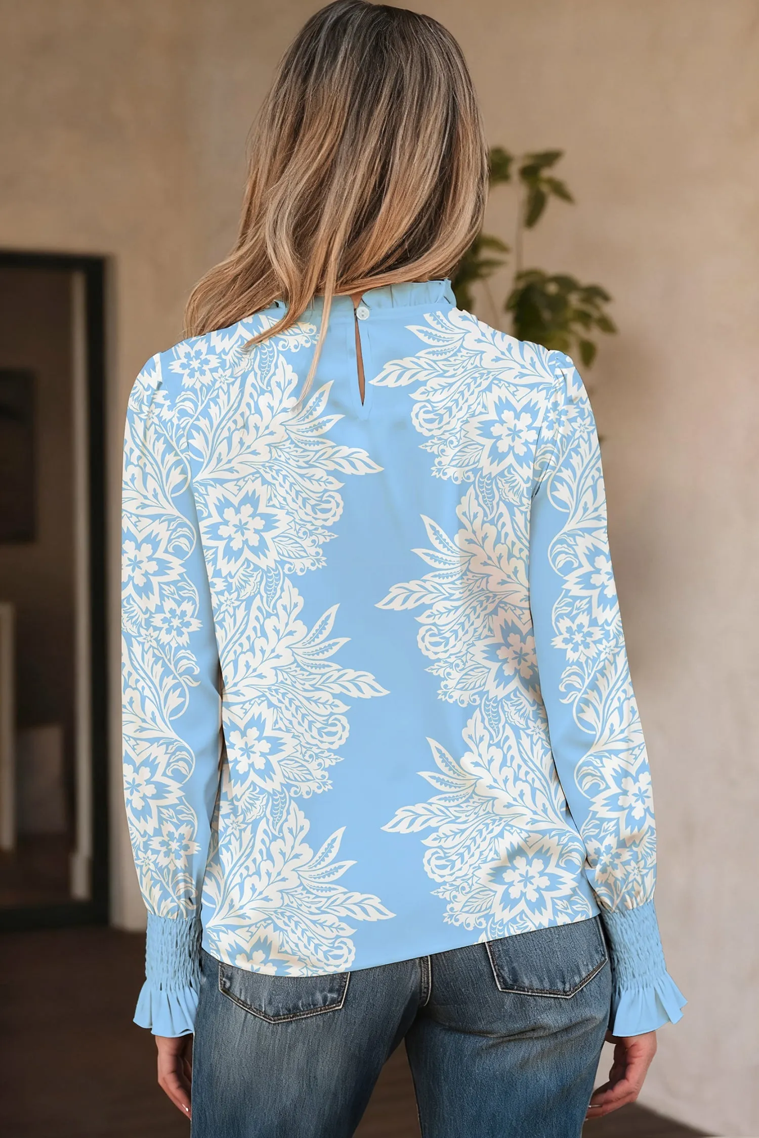 Threaded Pear Lilith Puff Sleeve Flower Blouse sold by Zulily product image thumbnail 2