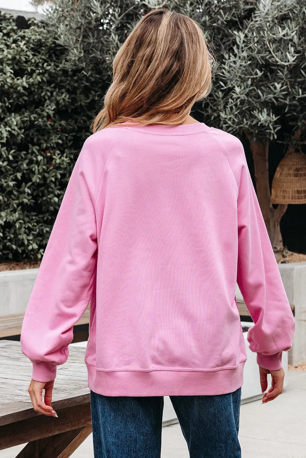 Threaded Pear Lilah Lace Patched Raglan Sleeve Loose Fit Sweatshirt sold by Zulily product image thumbnail 2