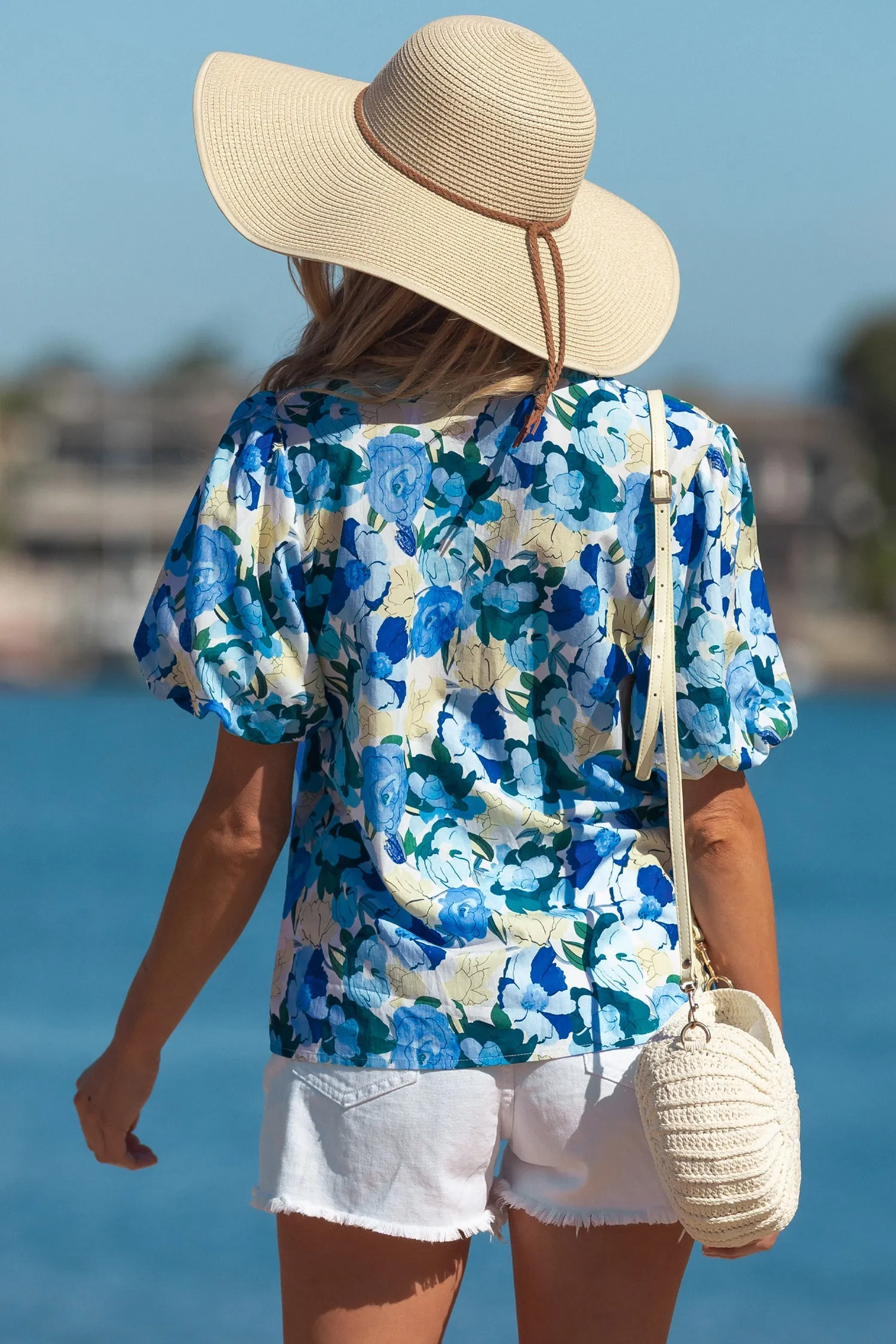 Threaded Pear Leilani Short Puff Sleeve Blouse sold by Zulily product image thumbnail 2