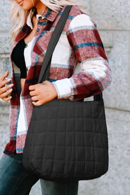 Threaded Pear Kylie Quilted Zipper Tote Bag made by Threaded Pear