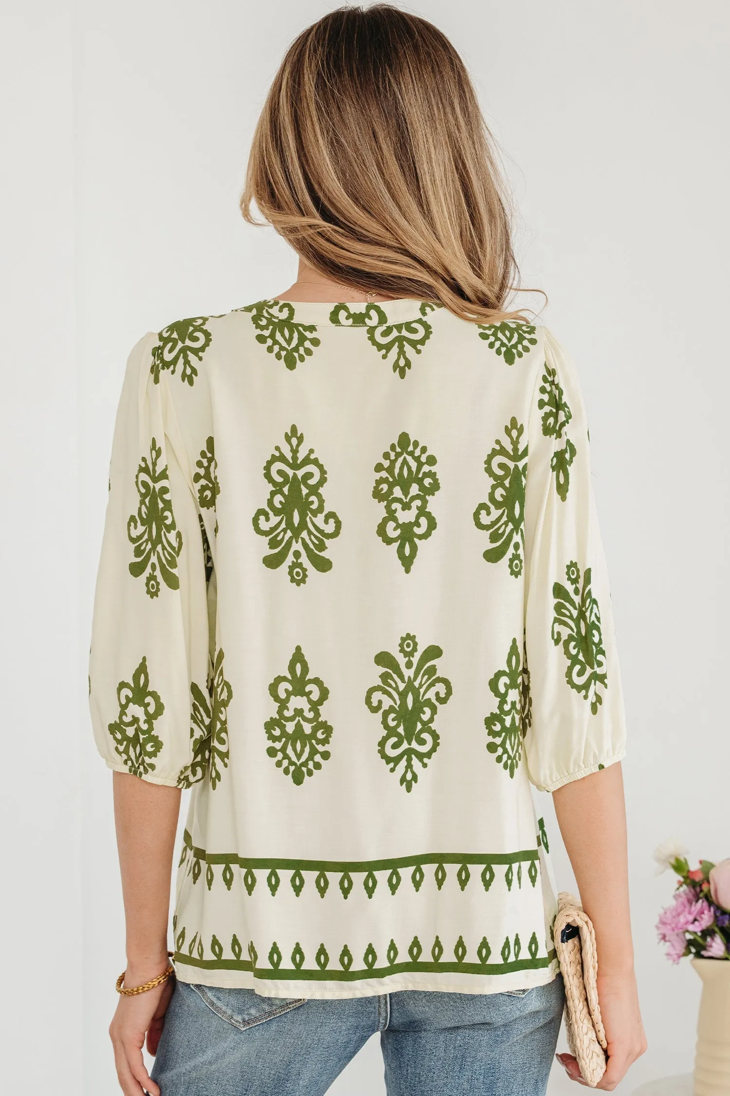 Threaded Pear Keziah Puffy Half Sleeve Shirt sold by Zulily product image thumbnail 2