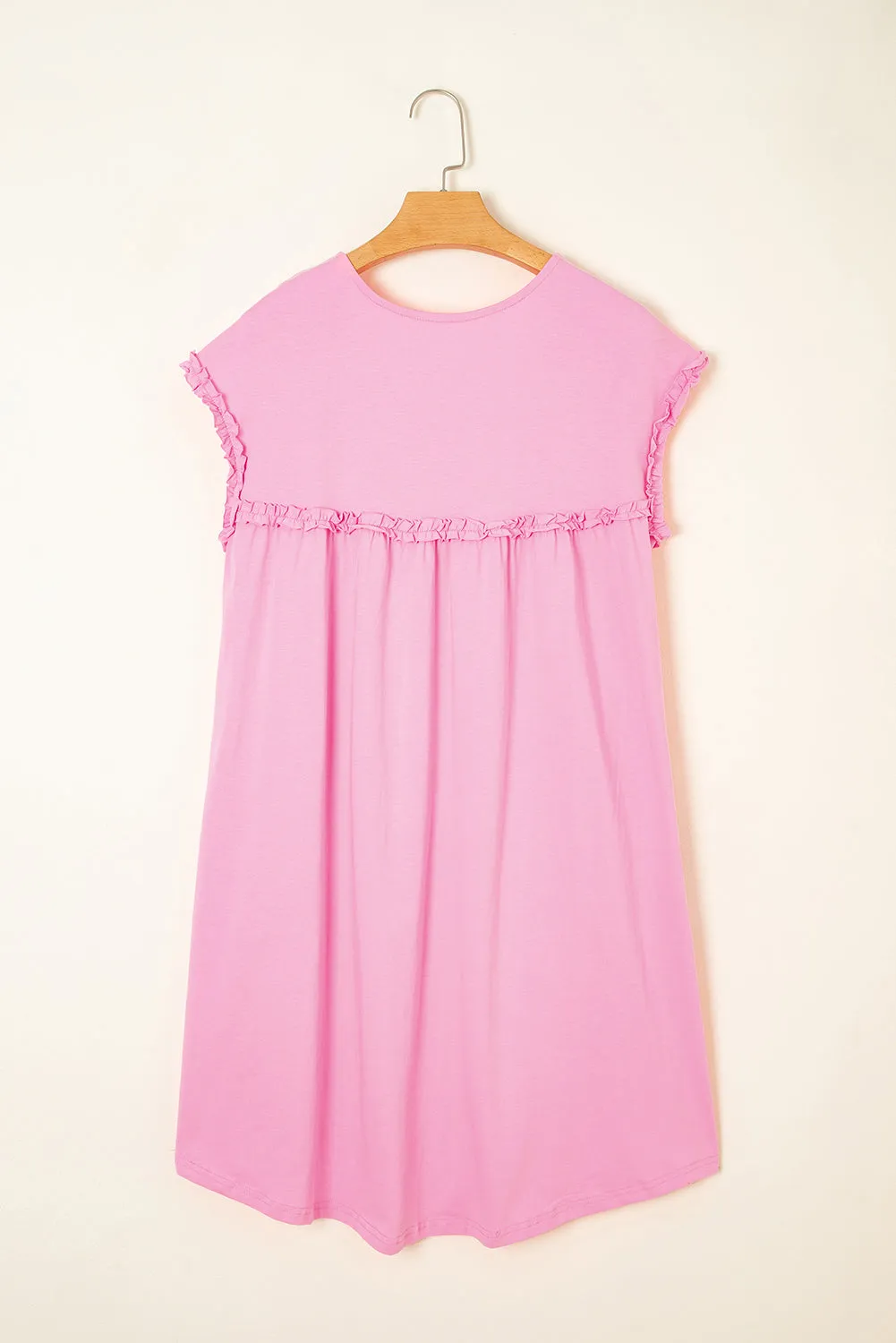 Threaded Pear Keily Frilled Trim Loose Fit Mini Dress sold by Zulily product image thumbnail 5