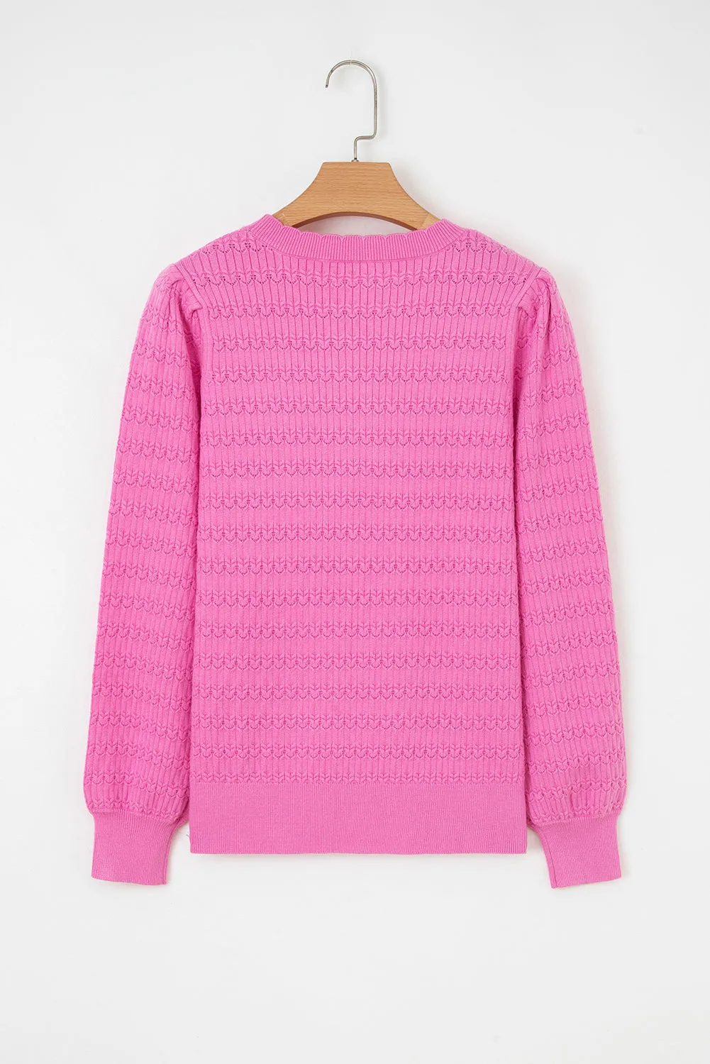 Threaded Pear Kay Knit Ribbed Cuffs Crew Neck Sweater sold by Zulily product image thumbnail 2