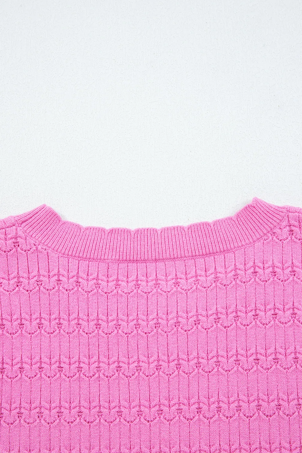 Threaded Pear Kay Knit Ribbed Cuffs Crew Neck Sweater sold by Zulily product image thumbnail 4