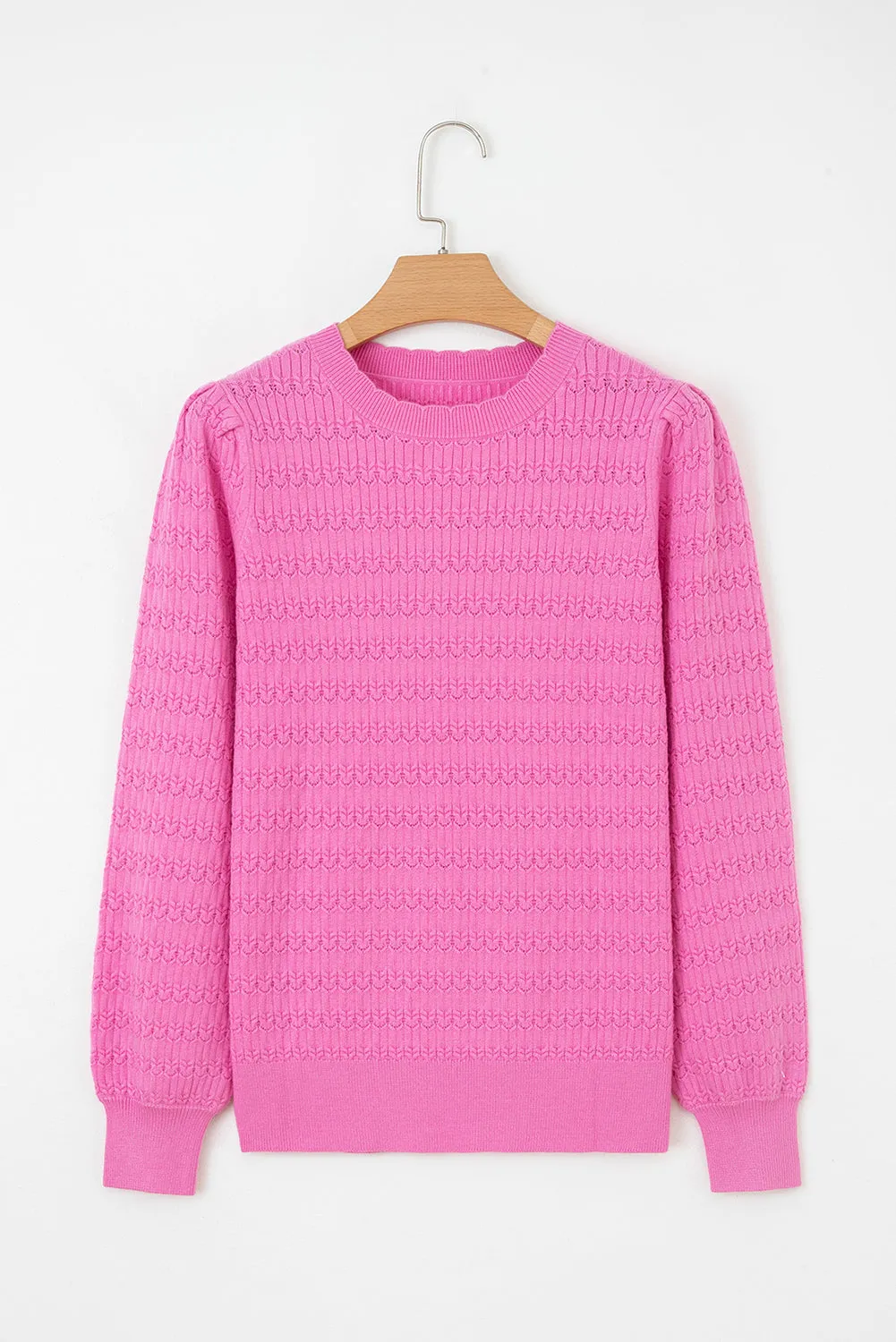 Threaded Pear Kay Knit Ribbed Cuffs Crew Neck Sweater sold by Zulily