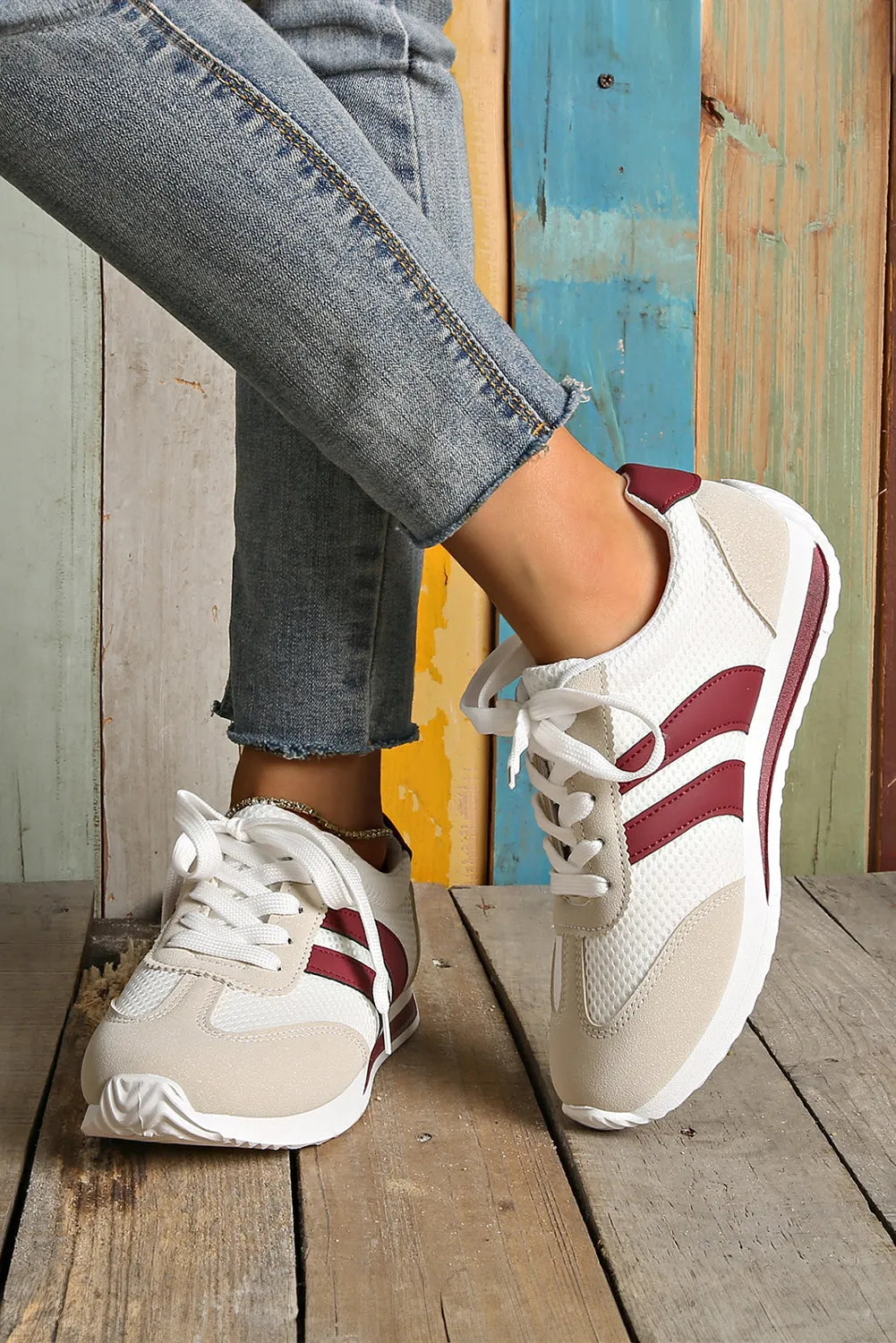 Threaded Pear Karter Breathable Lace-up Sneakers sold by Zulily product image thumbnail 3