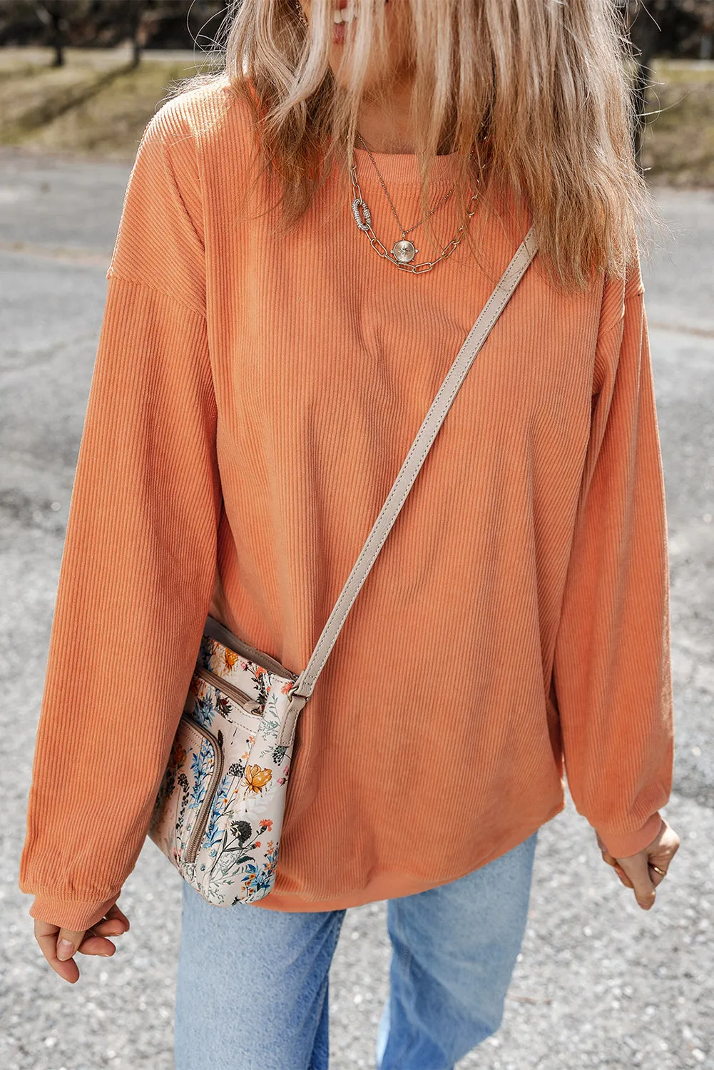 Threaded Pear Kamryn Ribbed Corduroy Oversized Sweatshirt sold by Zulily product image thumbnail 4
