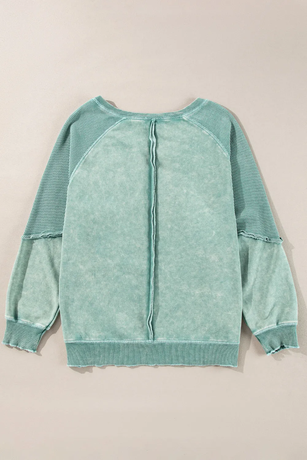 Threaded Pear Jolie Waffle Exposed Seam Raglan Sweatshirt sold by Zulily product image thumbnail 4