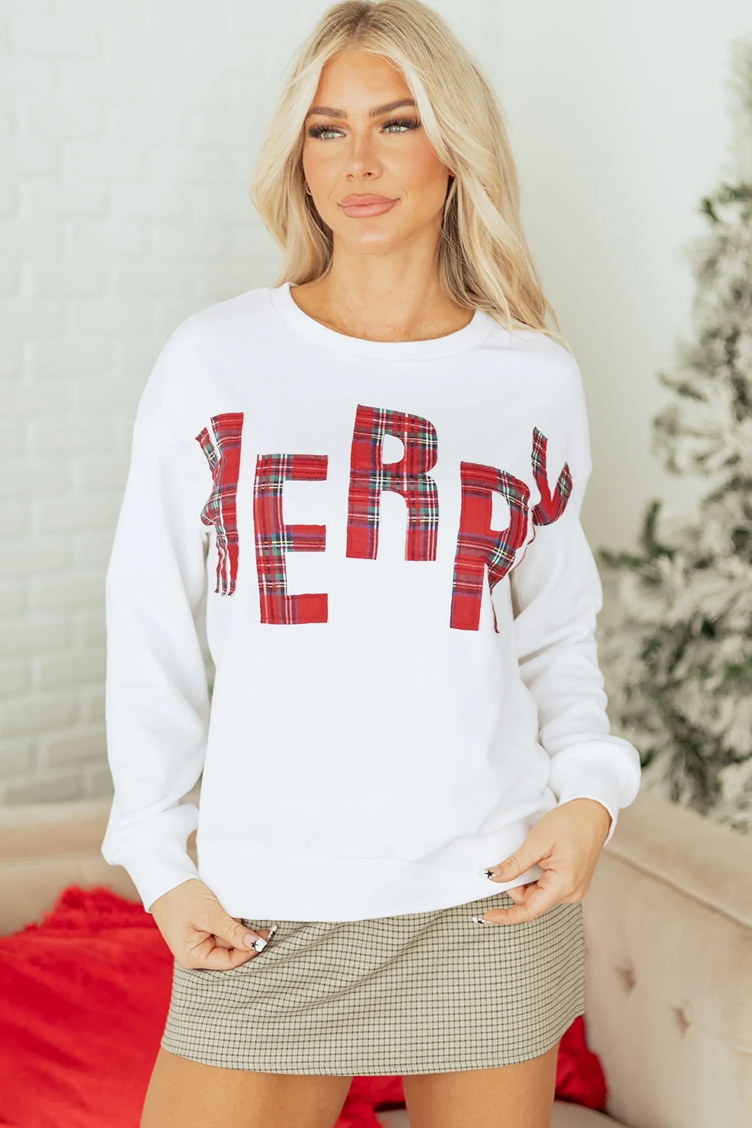 Threaded Pear Joanna Merry Christmas Vacation Sweatshirt sold by Zulily product image thumbnail 5