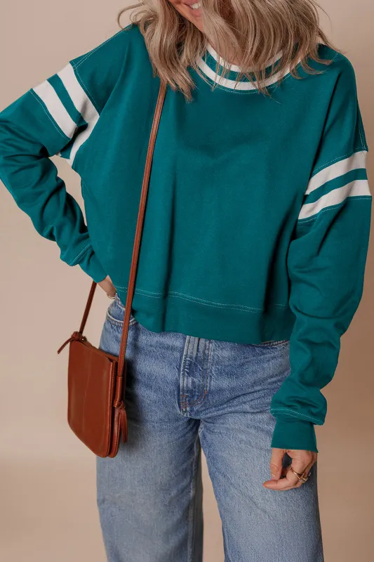 Threaded Pear Jadeita Patchwork Drop Shoulder Sweatshirt made by Threaded Pear