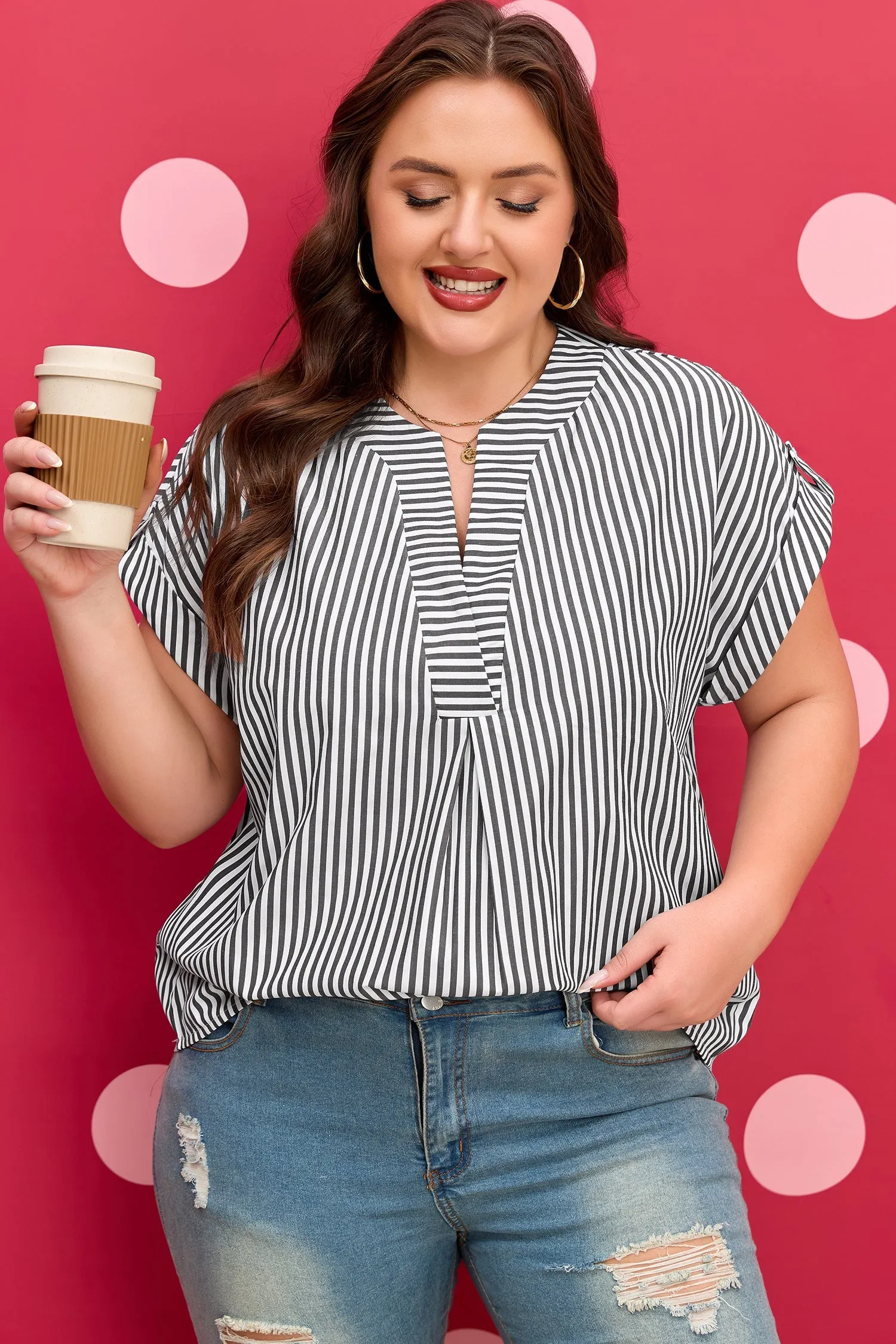 Threaded Pear Hope Short Dolman Sleeve PLUS Blouse sold by Zulily product image thumbnail 4