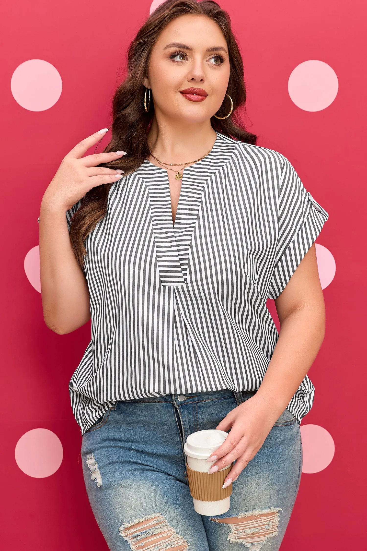 Threaded Pear Hope Short Dolman Sleeve PLUS Blouse sold by Zulily