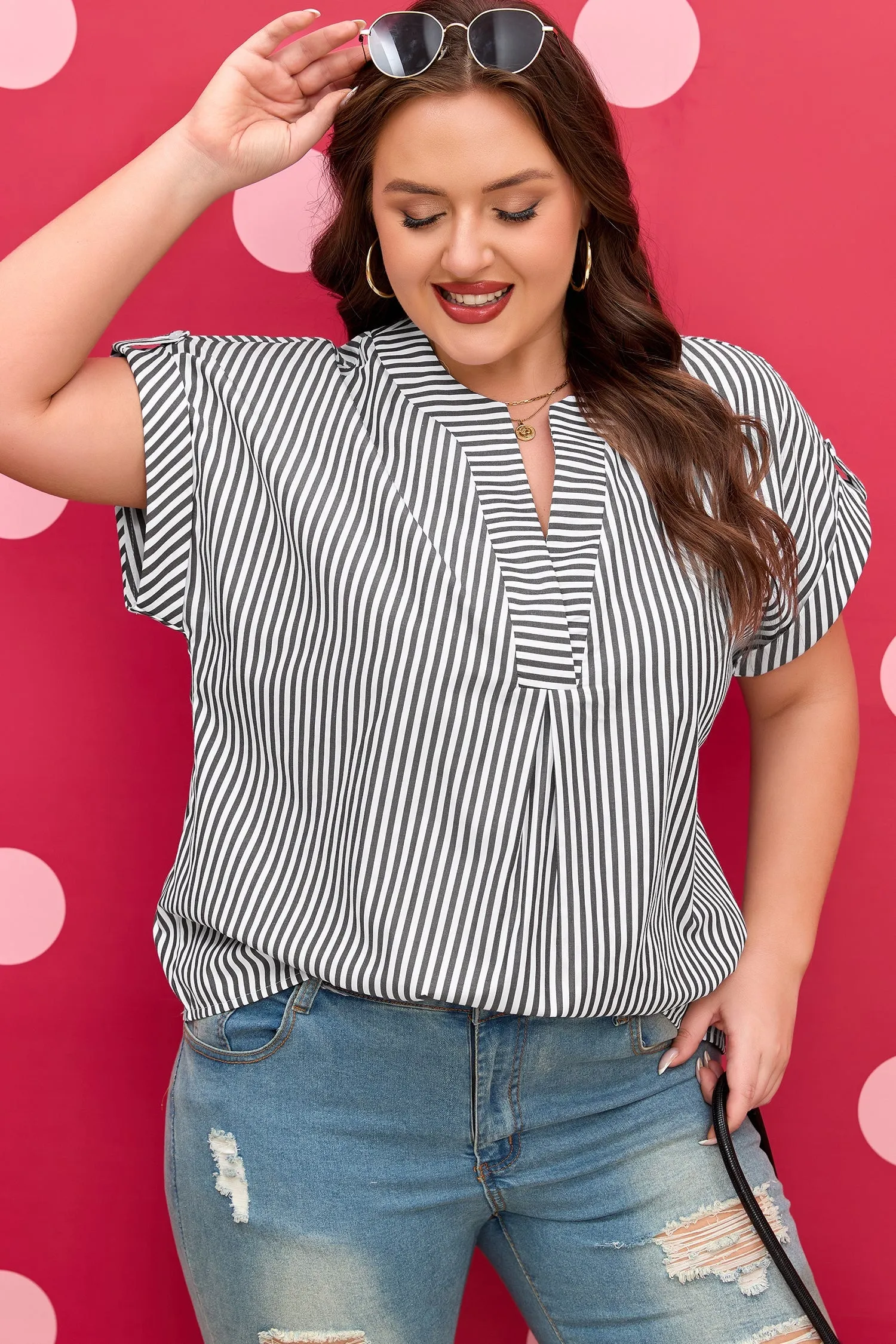 Threaded Pear Hope Short Dolman Sleeve PLUS Blouse sold by Zulily product image thumbnail 5
