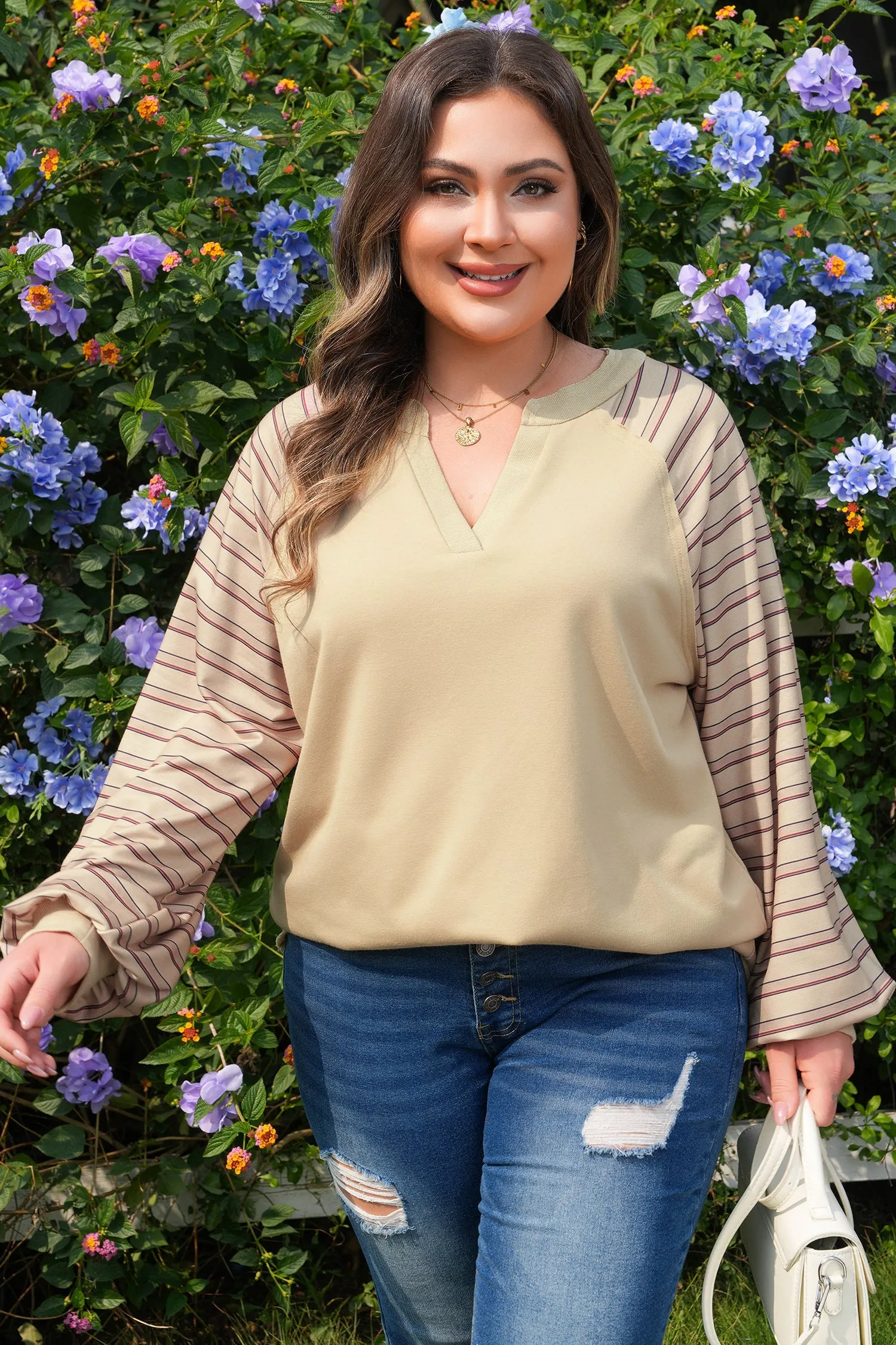 Threaded Pear Iris Notched Raw Edge PLUS Jumper sold by Zulily