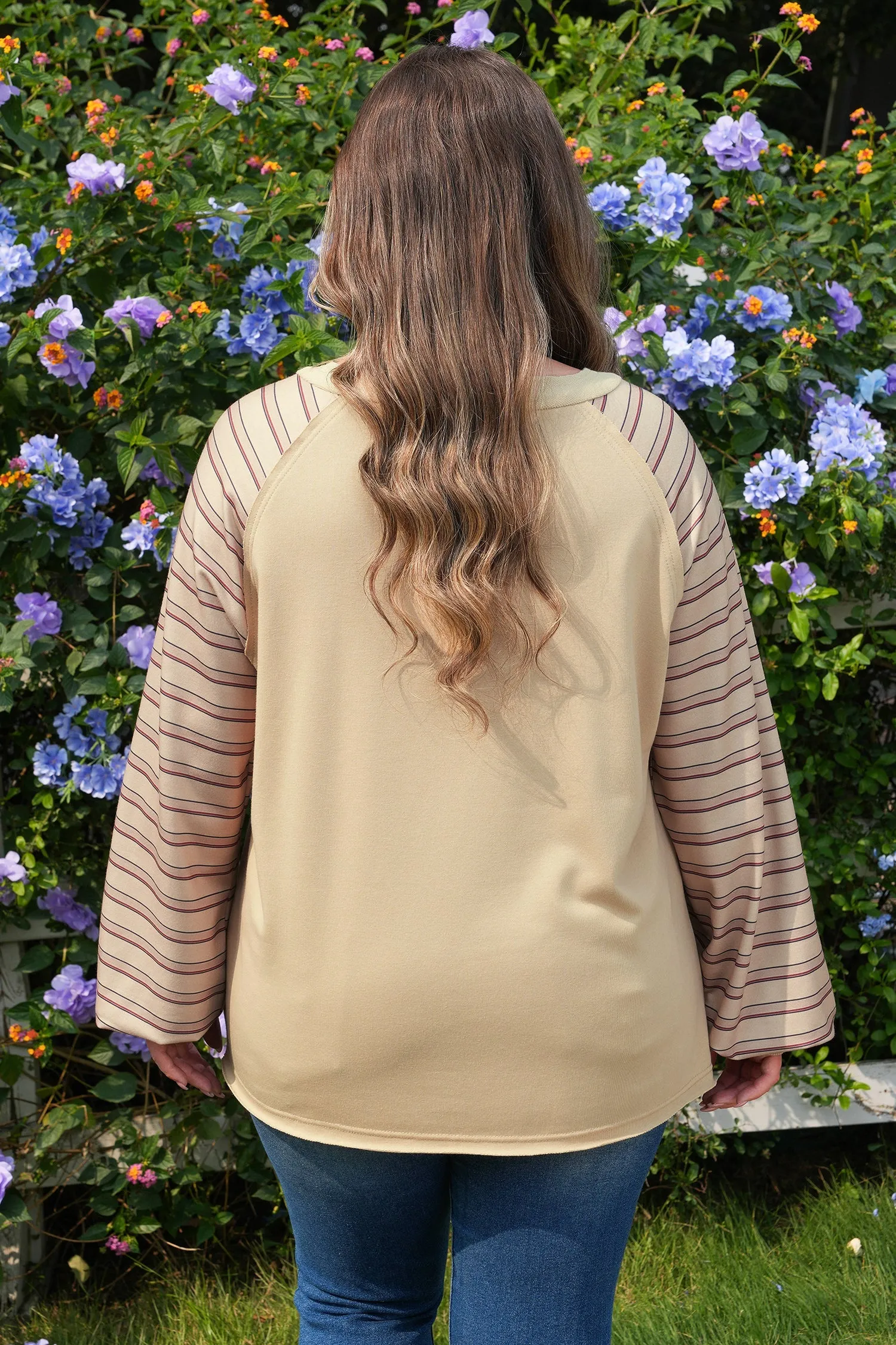 Threaded Pear Iris Notched Raw Edge PLUS Jumper sold by Zulily product image thumbnail 2