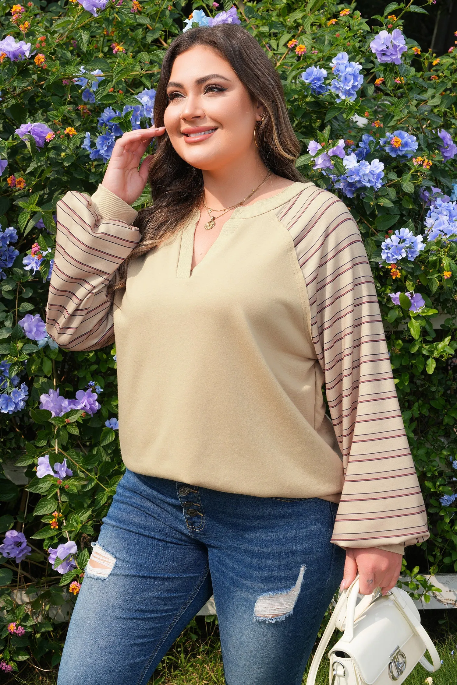 Threaded Pear Iris Notched Raw Edge PLUS Jumper sold by Zulily product image thumbnail 3