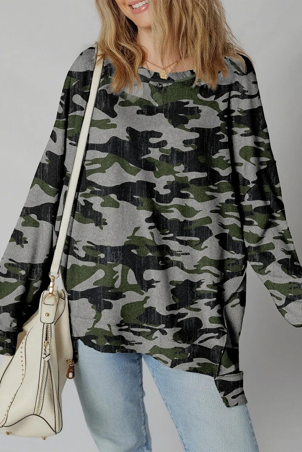 Threaded Pear Honey Patchwork Drop Shoulder Sweatshirt sold by Zulily