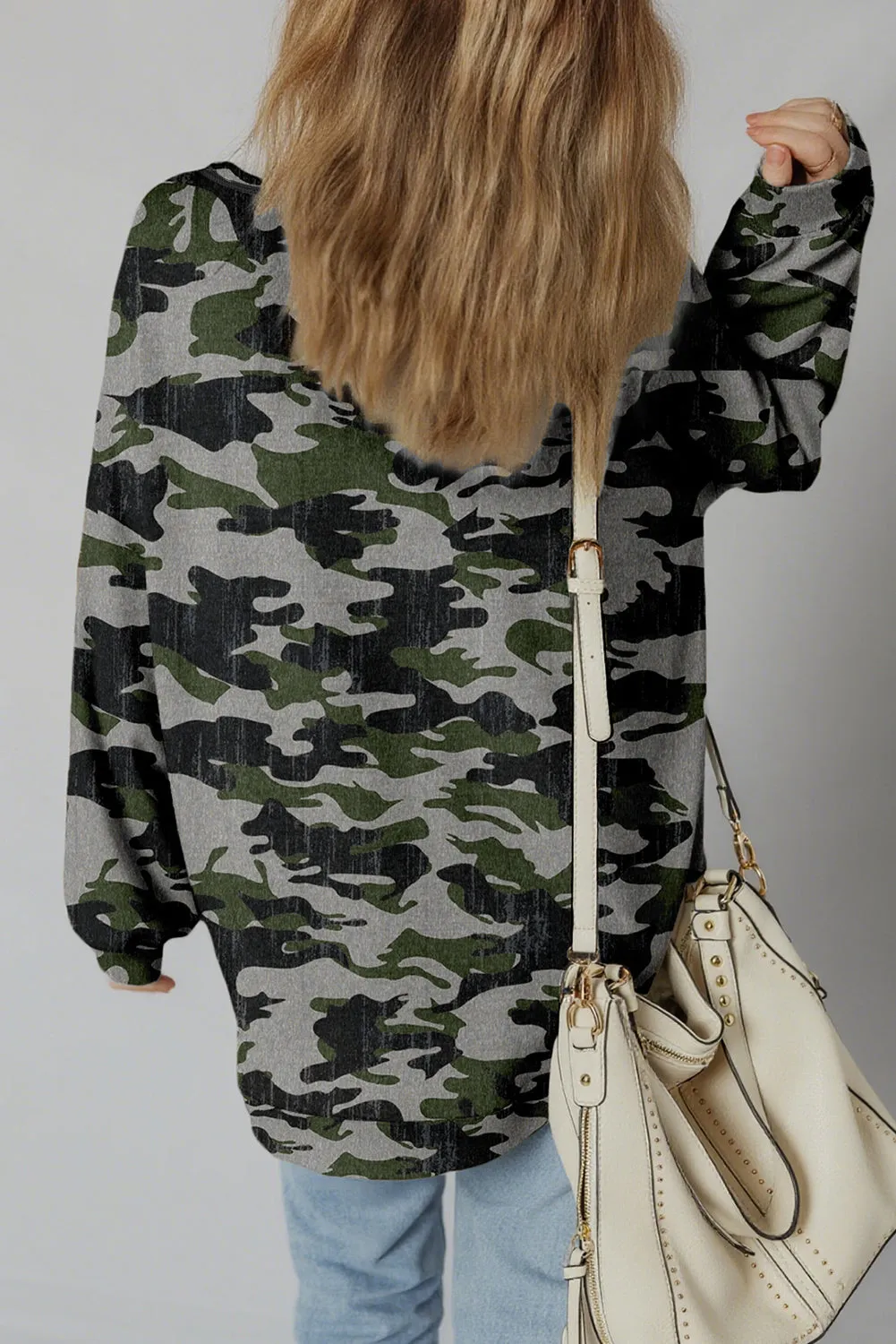 Threaded Pear Honey Patchwork Drop Shoulder Sweatshirt sold by Zulily product image thumbnail 2