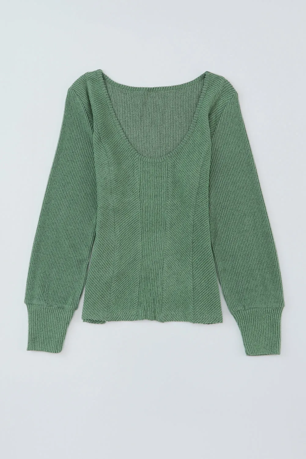 Threaded Pear Harper U Textured Long Sleeve Top sold by Zulily product image thumbnail 5