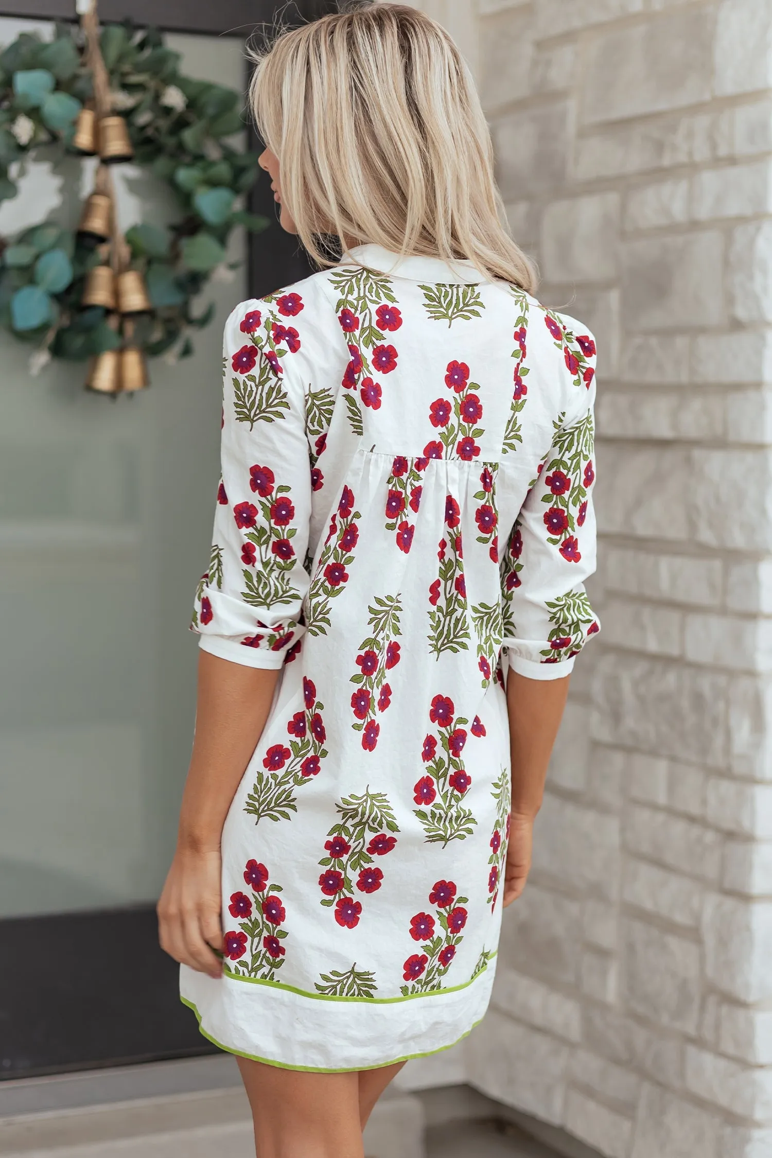 Threaded Pear Halo Sleeve Loose Floral Dress sold by Zulily product image thumbnail 2