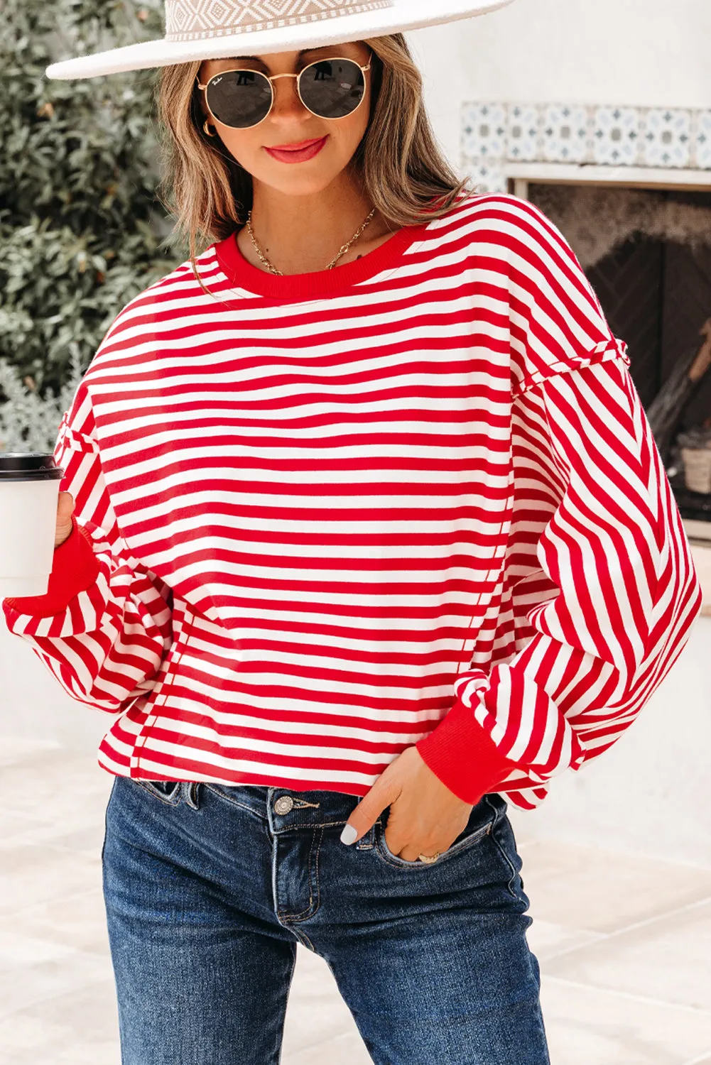 Threaded Pear Gracelynn Shoulder Casual Pullover Top sold by Zulily product image thumbnail 4