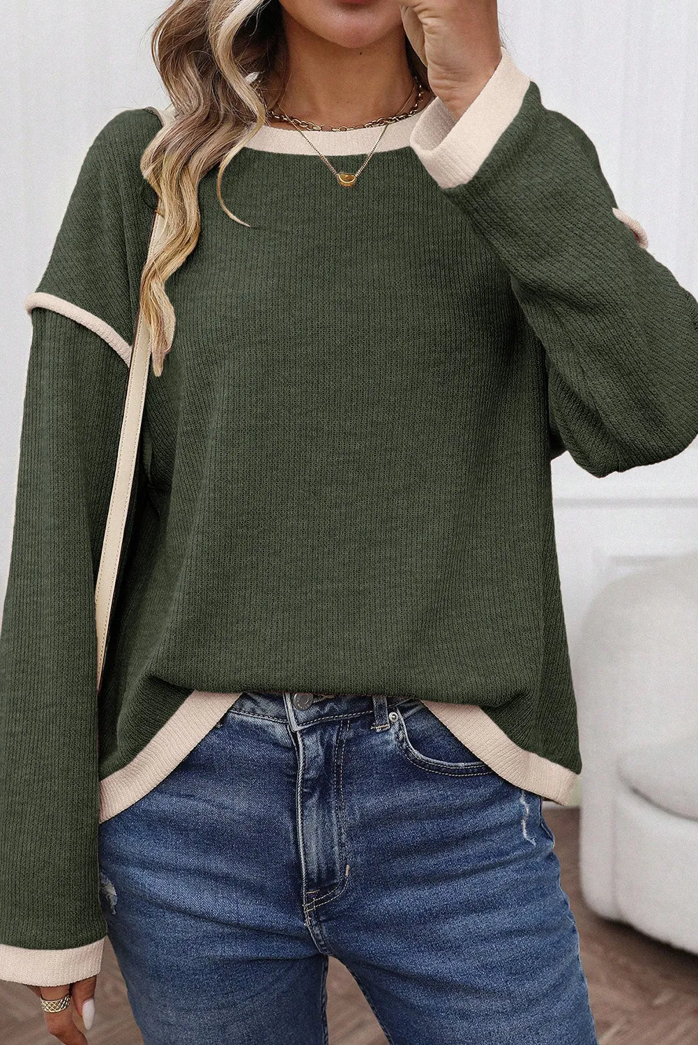 Threaded Pear Frances Drop Shoulder Loose Top sold by Zulily product image thumbnail 4