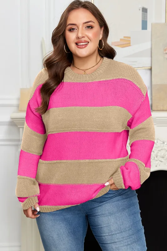 Threaded Pear Florence Block Drop Shoulder PLUS Sweater made by Threaded Pear