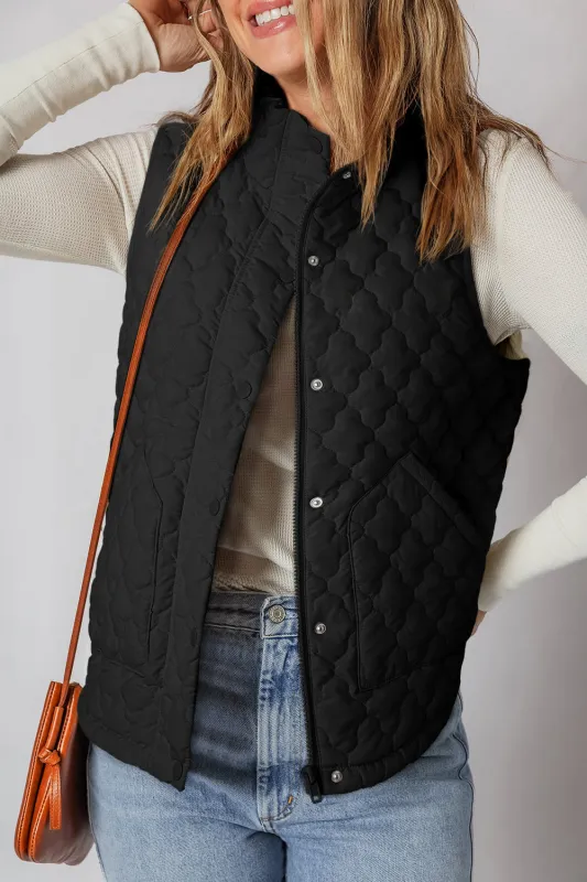 Threaded Pear Evelyn Zip Up Winter Vest made by Threaded Pear