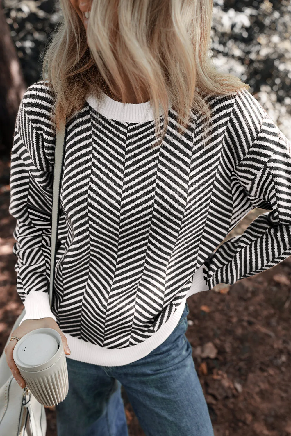 Threaded Pear Evelyn Edge Drop Shoulder Sweater sold by Zulily product image thumbnail 4