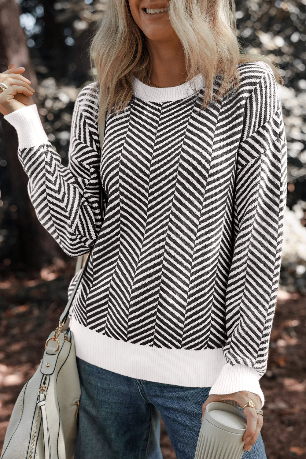 Threaded Pear Evelyn Edge Drop Shoulder Sweater sold by Zulily