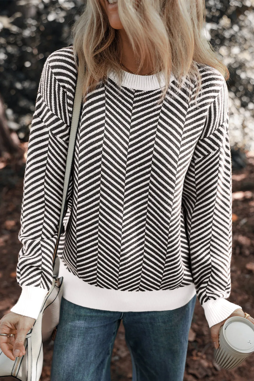 Threaded Pear Evelyn Edge Drop Shoulder Sweater sold by Zulily product image thumbnail 2