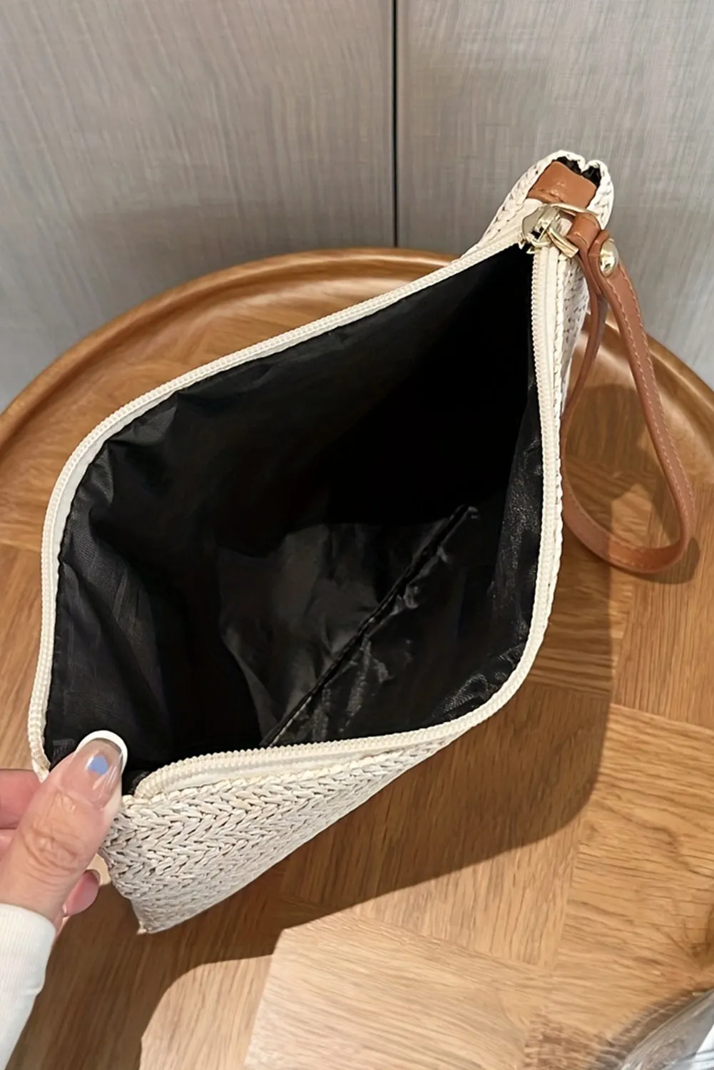 Threaded Pear Estrella Straw Woven Wrist Strap Wristlet sold by Zulily product image thumbnail 4