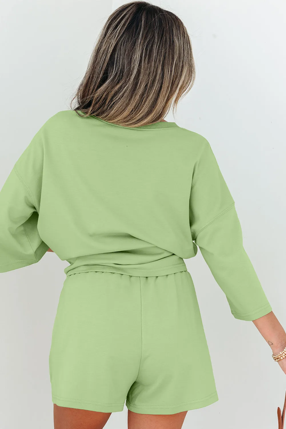 Threaded Pear Emmeline Loose V Neck Half Sleeve Tee and Shorts sold by Zulily product image thumbnail 2