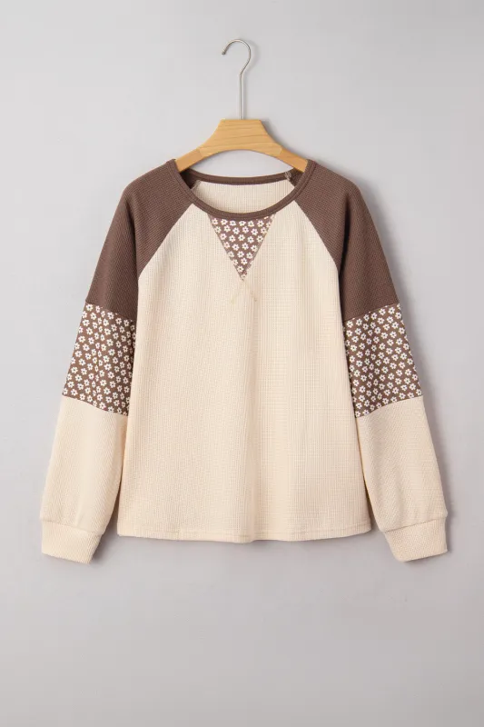 Threaded Pear Emmeline Patchwork Color Block Long Sleeve Top made by Threaded Pear