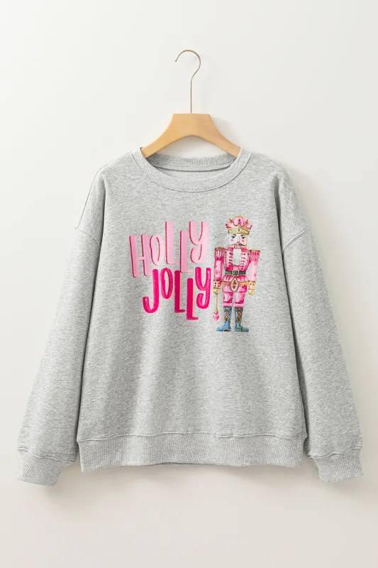 Threaded Pear Emma Nutcracker Print Christmas Sweatshirt made by Threaded Pear