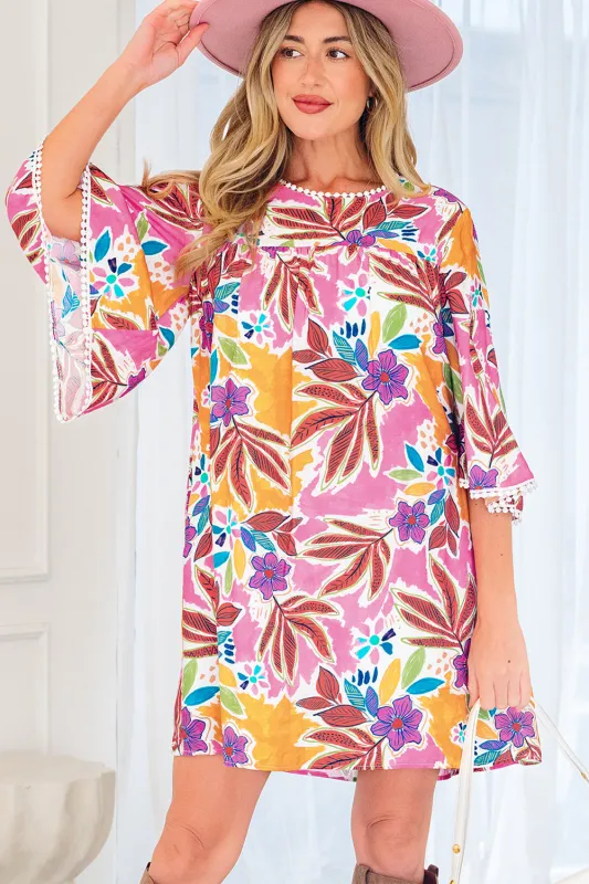 Threaded Pear Emersyn Sleeve Swing Mini Dress made by Threaded Pear