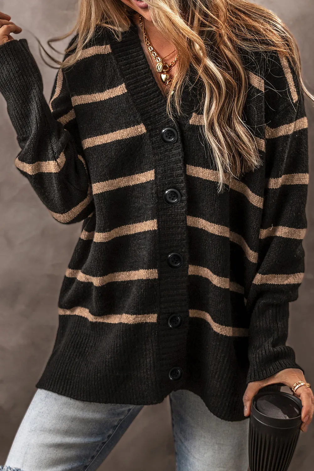 Threaded Pear Emakira Drop Shoulder Loose Cardigan sold by Zulily product image thumbnail 5